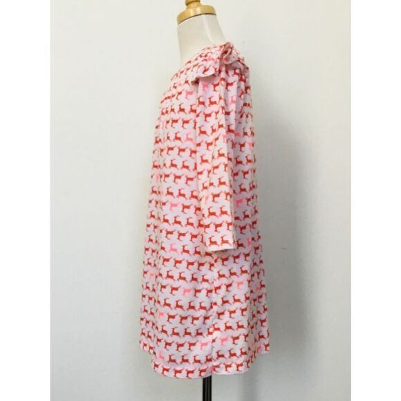 Crewcuts Girls 6 Dancing Deer Flannel Nightgown - Picture 2 of 7